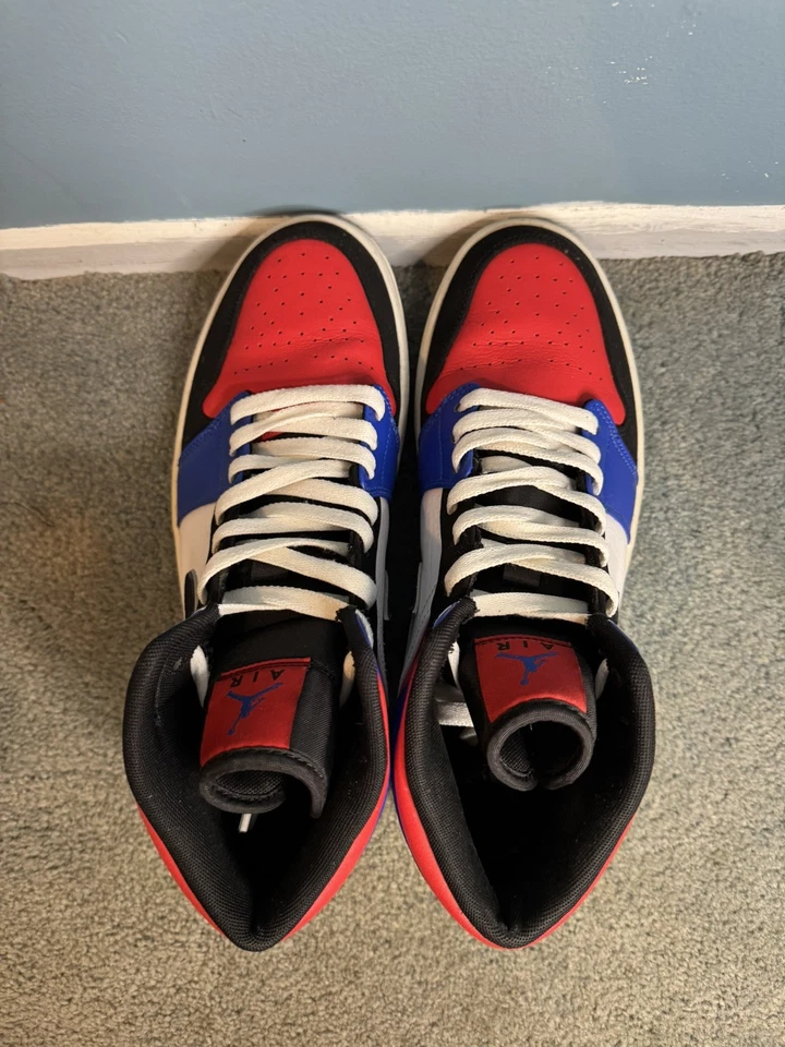 Air Jordan 1 Retro Mid 'Top 3' Multicolor Talla 11 Usado 554724-124 Foto 3 de 4