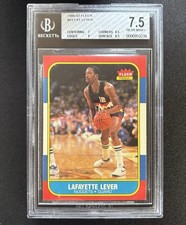 1986-87 Fleer #63 Fat Lever BGS 7.5 w/ Subgrades (7, 8.5, 9, 8.5)
