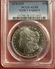 1878-P $1 Morgan Silver Dollar 8TF VAM-7 Tripled E AU58