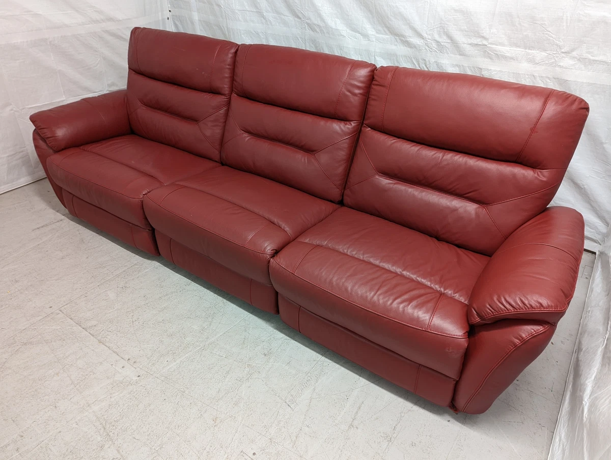 ScS Rafa 4 Seater Power Reclining Sofa Raspberry with USB RRP 3299