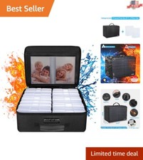 Extra Large Photo Storage Box - 16 Inner 4" x 6" Photo Cases - Large Capacity