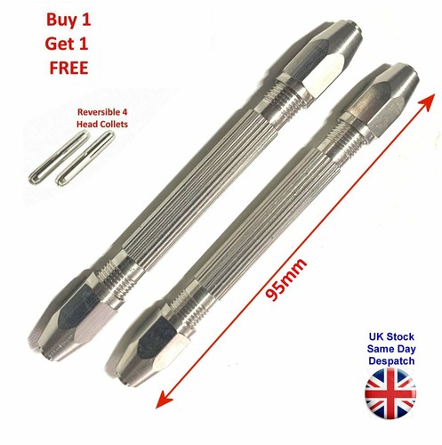 2 piezas Mini Pin Vice Doble Extremo 4 Mandriles Tamaño Precisión Hobby Joyería - Imagen 1 de 3