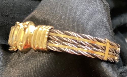 18k yellow gold and steel bracelet traditional African style - Picture 3 of 5