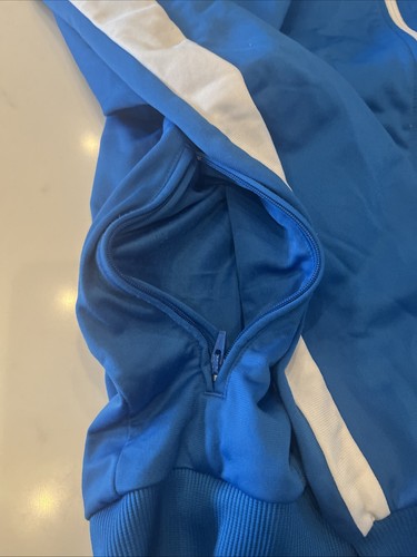 Puma Mens Sz M Blue & White Stripe Track Jacket Full Zip Vintage Collectible EUC - Picture 10 of 18