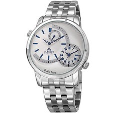 Men's August Steiner AS8210SSBU Dual Time Sub-Second Dial Steel Bracelet Watch
