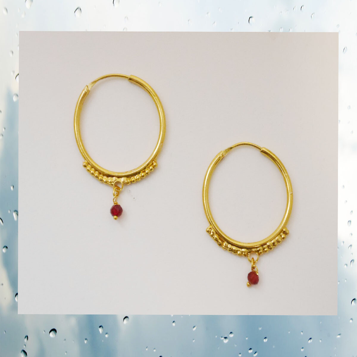 22ct Gold plated Indian hoop earrings Bali/hoop earrings UK