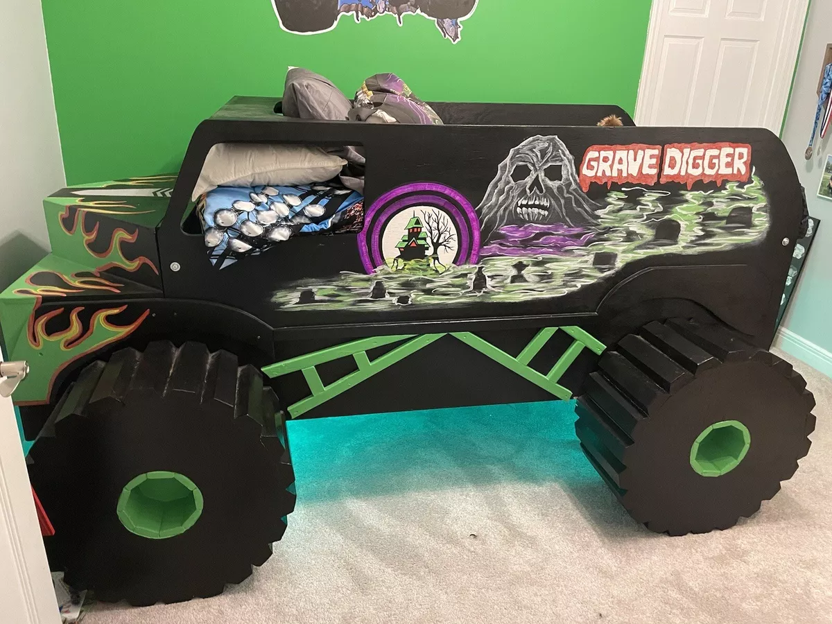 One-of-a-kind Custom Grave Digger Bed (Monster Truck / Monster Jam)