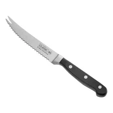 Classic 5" Serrated Edge Tomato Knife, Forged, Full Tang Blade w/ POM Handle