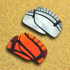 US 2 Pairs Polarized Lenses Replacement for-Oakley Double Edge-Silver Orange Red