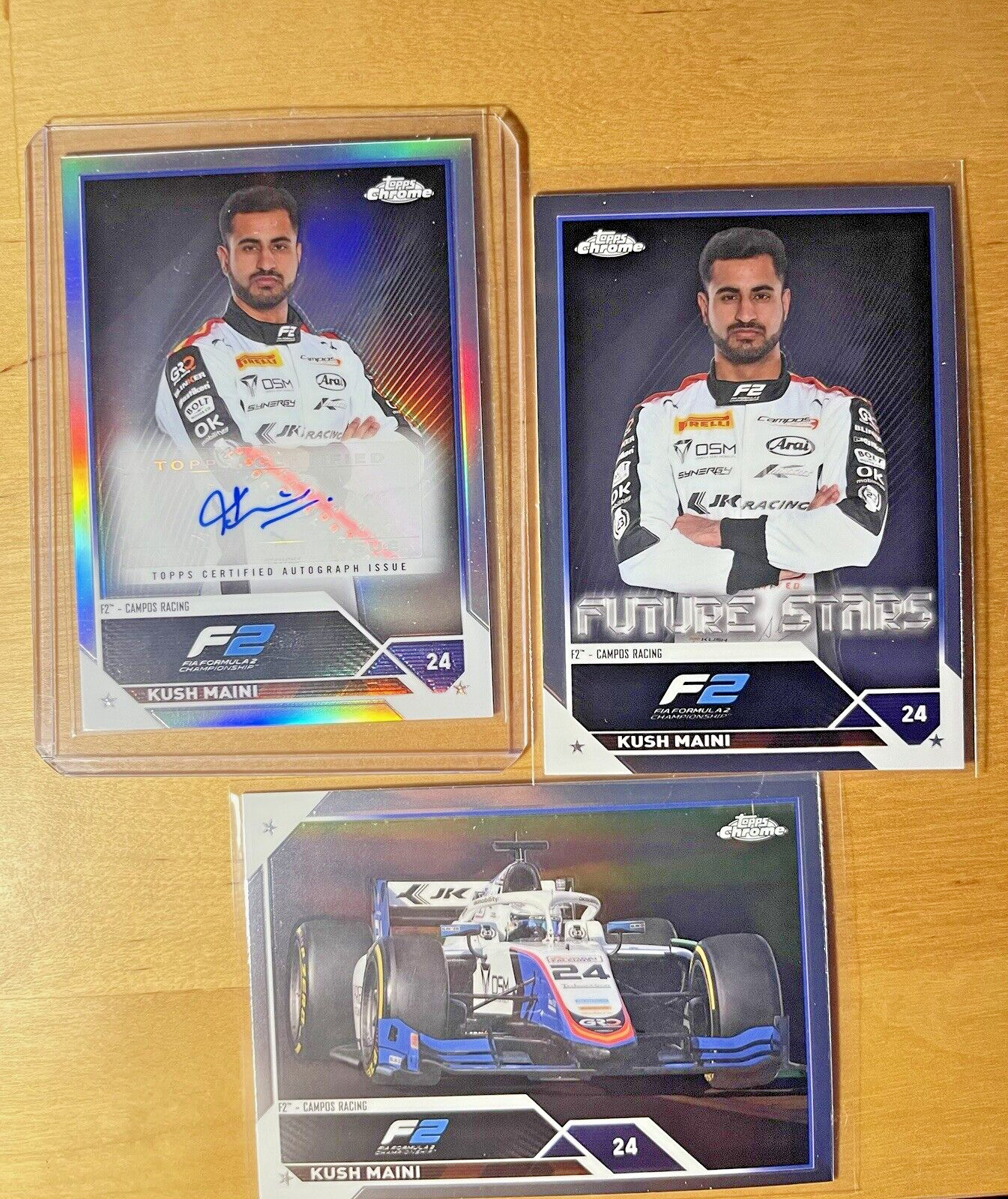 2023 Topps Chrome Formula 1 F1 Kush Maini Refractor Auto Autograph #CAC-KMI