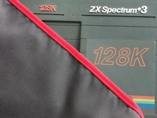 ZX SPECTRUM 128K +3 - dust cover- graphite grey cotton canvas 
