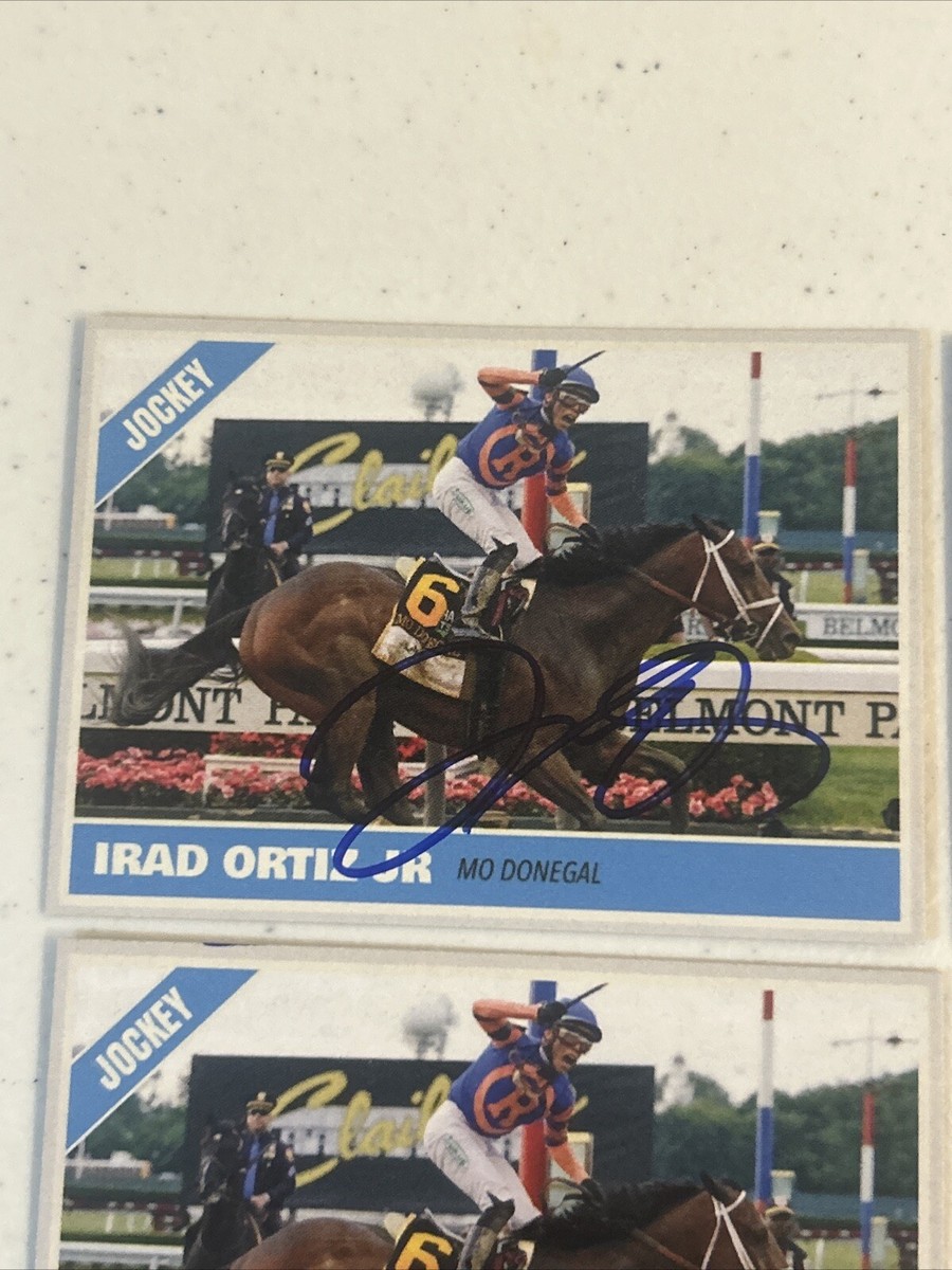 IRAD ORTIZ JR SIGNED AUTOGRAPH TRADING CARD HORSE JOCKEY MO