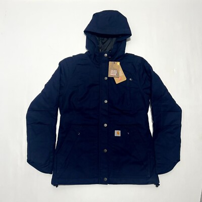 Carhartt Full Swing Cryder Jacket Women's XS Navy Blue Cotton Stretch Full  Zip