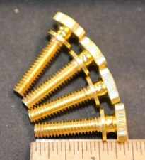 1/4-20-1" Brass Thumb Screws lot of 4 for mechanical applications
