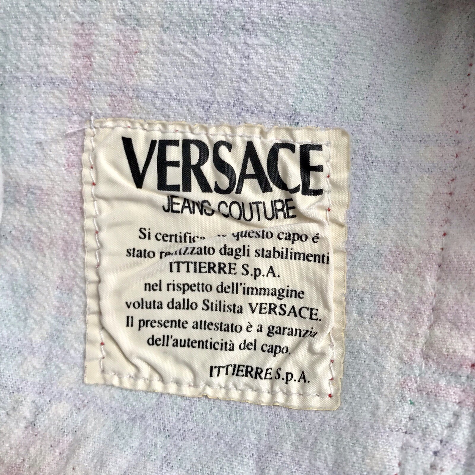 Rare Versace Jeans Couture Vtg 90’s Pants Red Multi Color Made in Italy 28 image 8