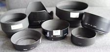 Lens Hood Lot of 7 different brands including Nikon