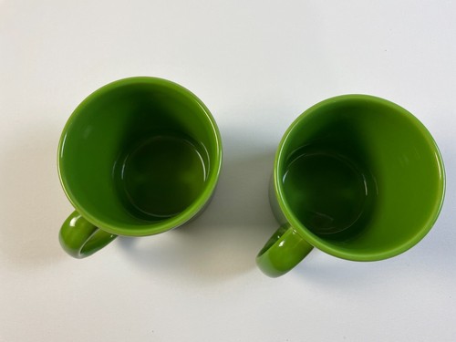 Fiestaware Coffee Mug Set of 2 Shamrock Green 10 oz D Handle Cups RETIRED COLOR - Picture 4 of 5