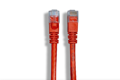 Cat5E 350MHz Copper Ethernet Patch Cable Cord with boots Red
