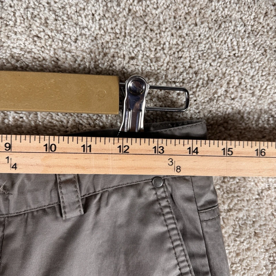 Pantalones Club Monaco Pierna Recta Carga Bolsillo Mujer Talla 2 Gris Tiro Medio Algodón Foto 4 de 4