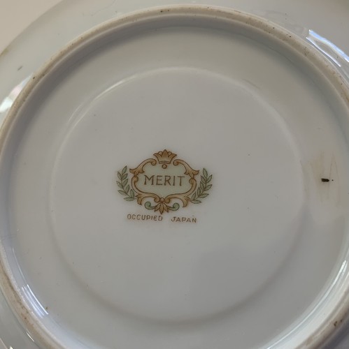 Vtg Occupied Japan MERIT Yellow Chintz China Tea Cup & Saucer 1945-1952 Post War - Picture 9 of 14