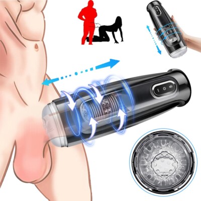 Automatic Male Masturbator Handsfree Rotating Cup Thrusting Stroker Lubricants
