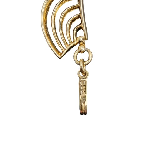 Vintage 1980’s Trifari Gold - Tone Fan Choker Necklace with Hook Clasp, Overall - Picture 4 of 4