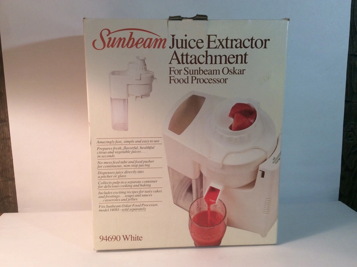 Sunbeam Oskar Juice Extractor Attachment for Sunbeam Oskar Food  Processor;Juicer