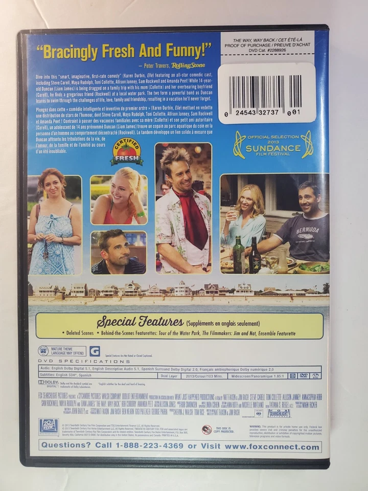 The Way Way Back DVD 2013 Twentieth Century Fox   - Image 4 of 4