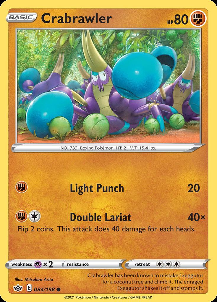 Pokemon Crabrawler (84/275) Chilling Reign LP REVERSE HOLO