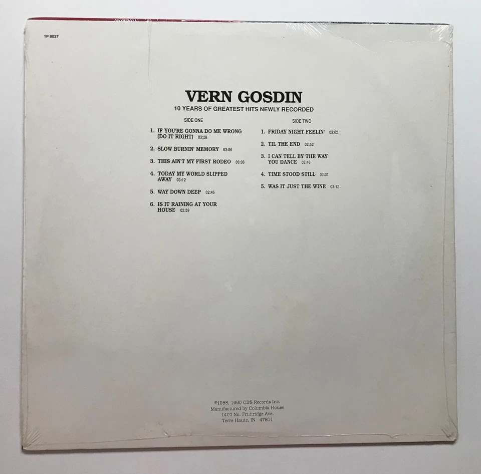 VERN GOSDIN: 10 Years of Greatest Hits Newly Recorded  (Vinyl LP Record Sealed) - Image 3 of 4
