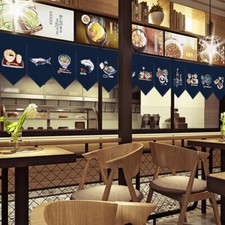 Japanisch Kurz Noren Sushi BAR Zuhause Küche Türvorhang Wandbehang Volant Retro