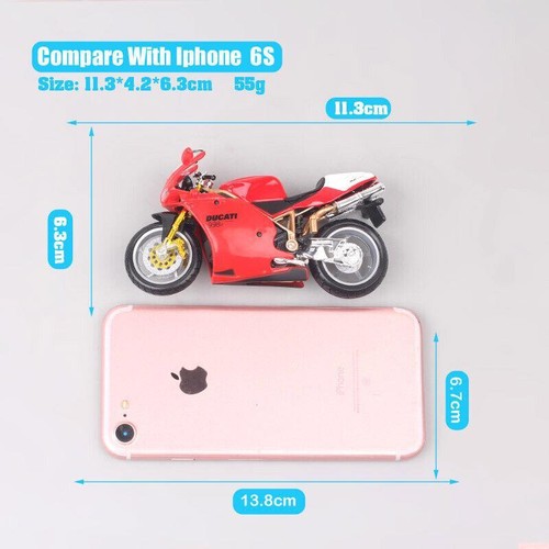 Bburago 1:18 scale Ducati 998 R Superbike diecast motorcycle model race bike Red - Picture 5 of 13