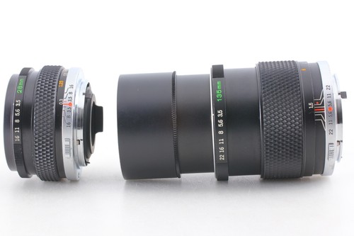 2Lens【 Exc+5 w/Case 】Olympus OM 28mm F/3.5 + 135mm F/3.5 MF Lens From JAPAN - Picture 11 of 14