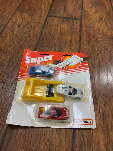 Sealed  Vintage Matchbox Super GT 3 Car Set with Launcher