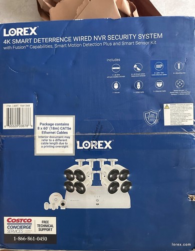LOREX 4K 8-Camera 2TB NVR Security System TN84428AF8SK-E  Brand New Sealed Box - Picture 5 of 8