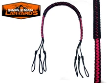 Paracord Game Tote/ Duck tote  Carrier Strap Black and pink
