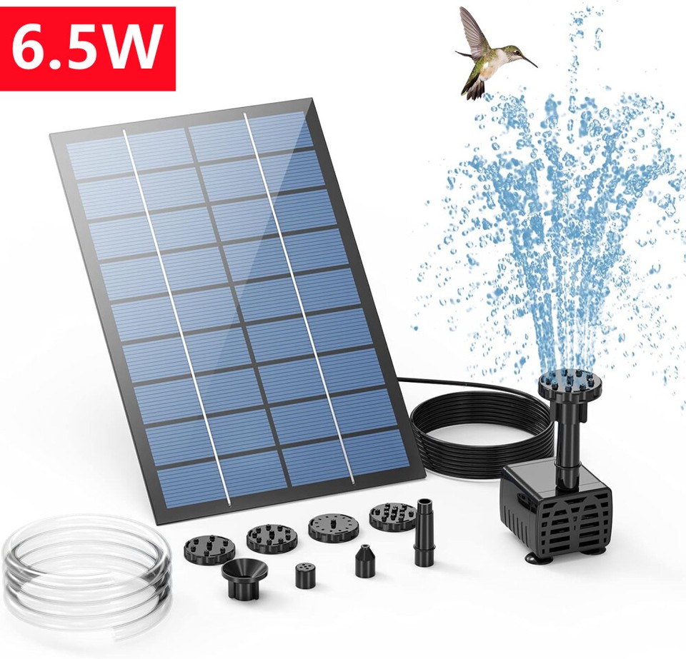 6.5W Solar Powered Water Feature Pump Garden Pool Pond Aquarium
