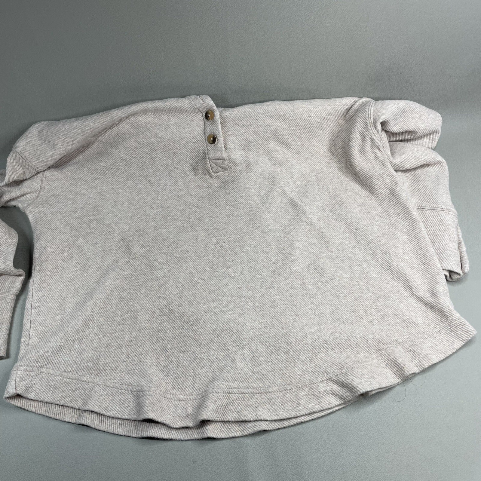 Euc Poetry button neck midweight pullover womens … - image 5