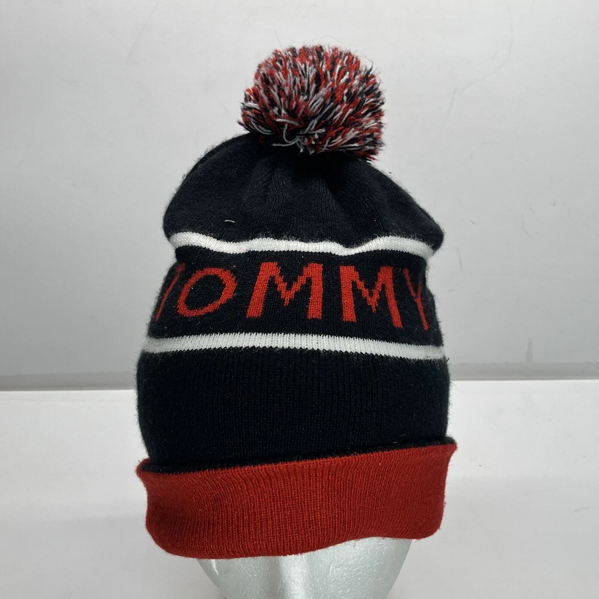 Blue Beanie Winter Red Out eBay Stretch Adult Pom Spell Pom Tommy Hilfiger | Hat