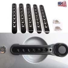 BLACK Aluminum Tailgate Door Handle Insert Trim for 07-18 Jeep Wrangler JK JKU