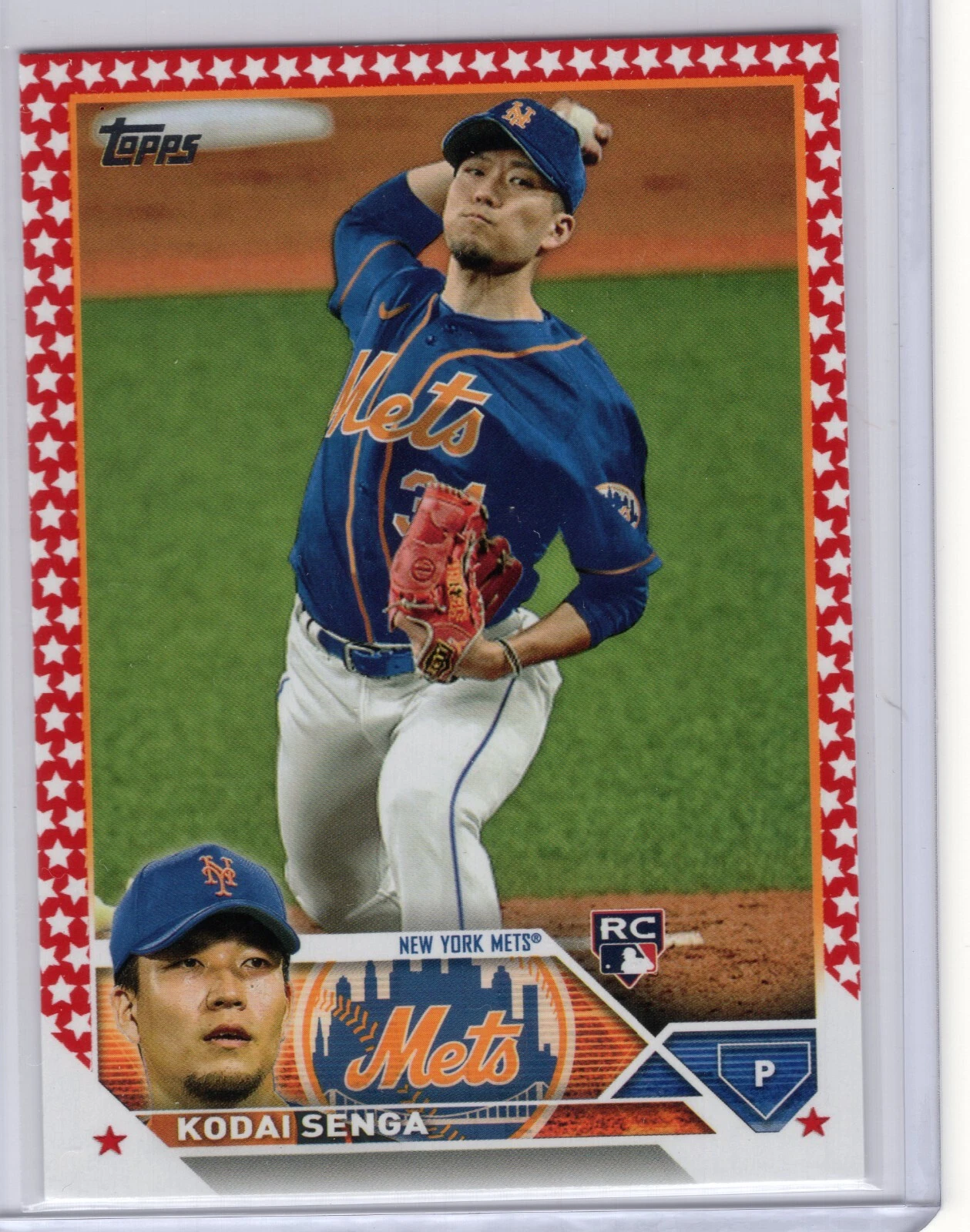 2023 Topps Series 2 Kodai Senga Independence Day /76 RC #362 New York Mets