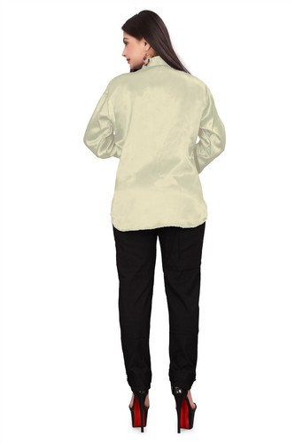 Satin Button Down Hemd Langarm Hemd Damen Freizeit Bürokleidung Hemd S81 - Bild 2 von 173