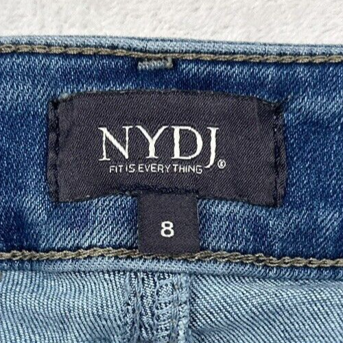 NYDJ Jeans Womens 8 Blue Cotton Blend Capri Lift X Tuck Technology Comfort - Picture 10 of 14