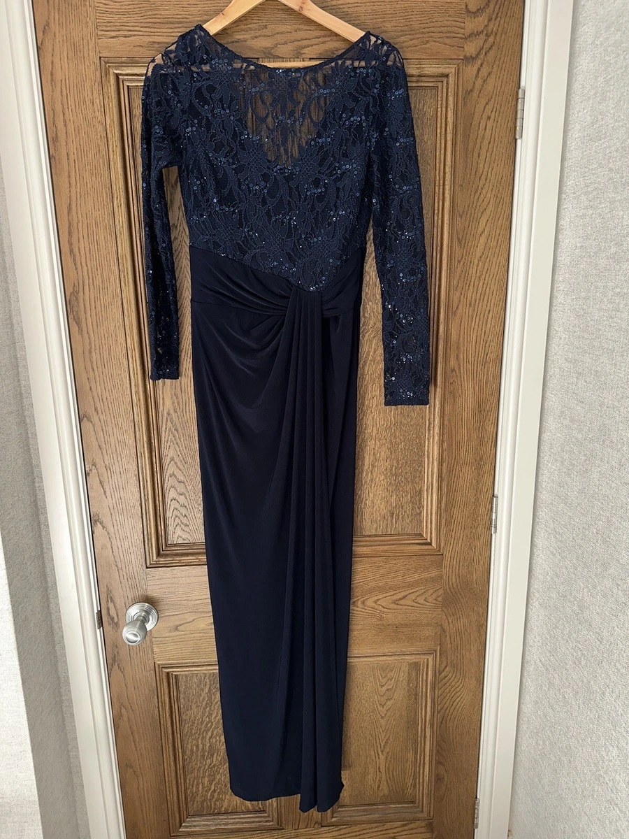 Lauren Ralph Lauren Navy Blue Long Evening Dress Brand New and