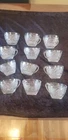 Indiana Glass Pineapple & Floral Clear Coffee Cups