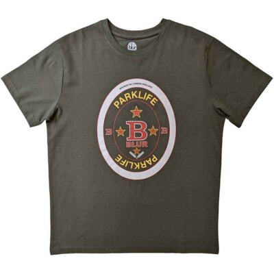 Blur 'Parklife Beermat' Green T shirt - NEW OFFICIAL
