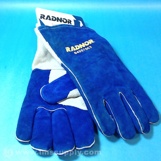 Blue Radnor welding gloves (64057663) 100 leather for sale online eBay