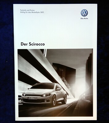 VW Scirocco III Typ 13 R, Preisliste Scirocco , Modelljahr 2011