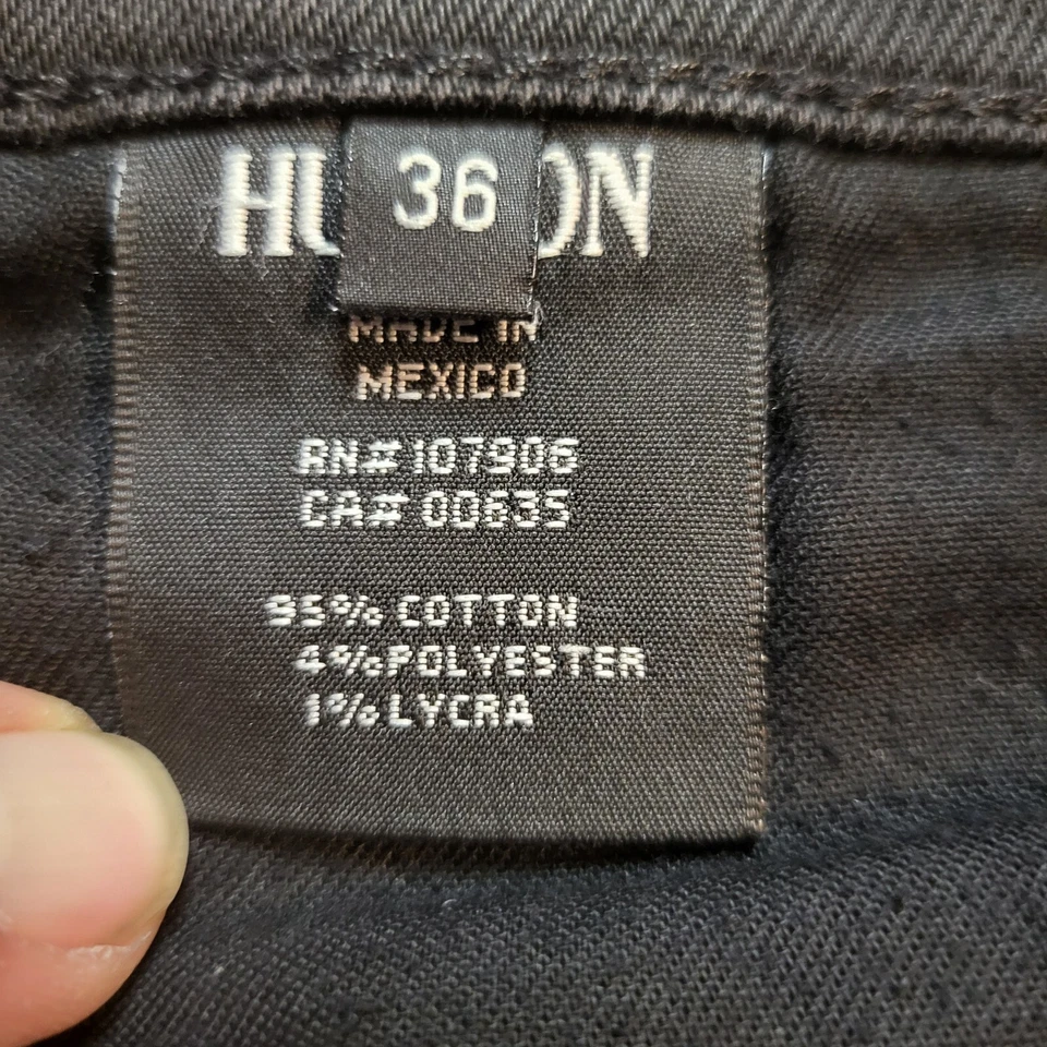 Jeans Hudson Blinder Talla 36 Negros Ajustados Motociclista Botón Mosca Moto Denim Para Hombres 36x29 Foto 4 de 4