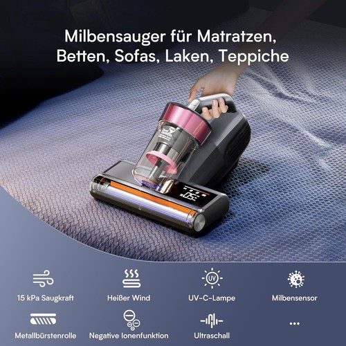 Jimmy BX8 Mattress Vacuum Cleaner 600W Dust Mite Sensor/UV light Vacuum Cleaner - Picture 2 of 16
